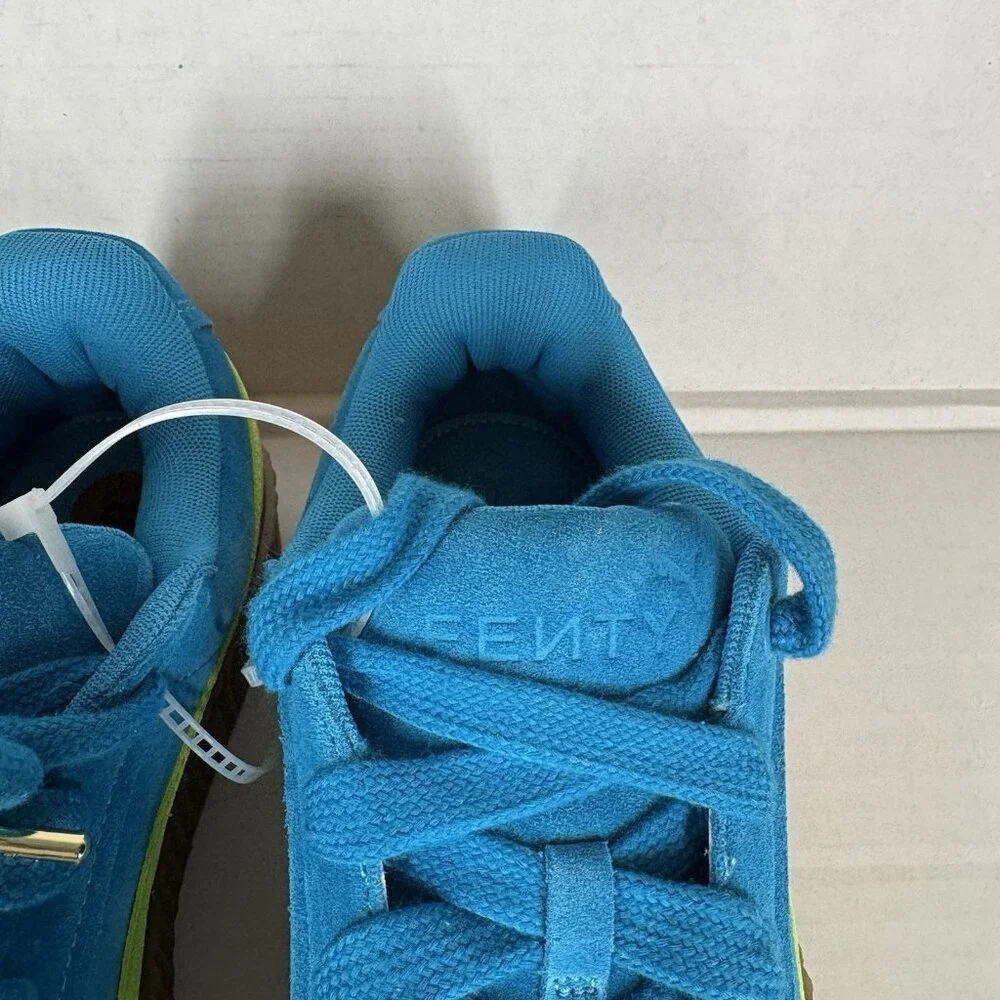 Puma Fenty X Creeper Phatty Speed Blue Lime Gum Suede Sneakers Women Size 7 NWOB